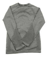 Sivé vzorované thermo tričko crane