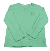 Zelené tričko s leopardom