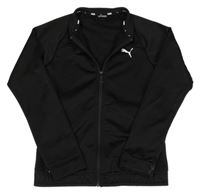 Černá sportovní funkční propínací mikina s logem puma