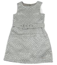 Strieborné bodkovaná é šaty s opaskom C&A