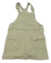 Svetlozelené na traké rifľové šaty s vreckami H&M