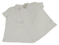 Nové - 2x bílé polo tričko 