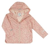 Světlerůžová vzorovaná voděodolná podzimní bunda s kapucí Primark