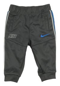 Antracitovo-modré tepláky s logem Nike