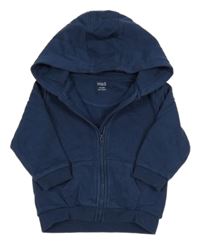 Tmavomodrá propínací mikina s kapucí M&S