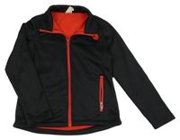 Černo-červená propínací thermo mikina 