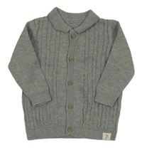 Sivý vzorovaný prepínaci sveter s golierikom George