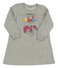 Šedé melírované teplákové šaty s poníkem - My Little Pony 