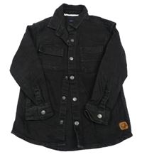 Čierna rifľová košeľová bunda Next