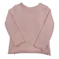 Světlerůžové žebrované triko Primark