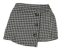 Čierno-biela vzorovaná sukňa Shein
