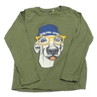 Khaki triko s pejskem Name it
