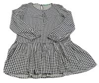 Čierno-biele vzorované šaty Benetton