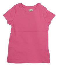 Fuchsiové žebrované tričko F&F