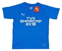 Modré športové tričko s nápisom Puma