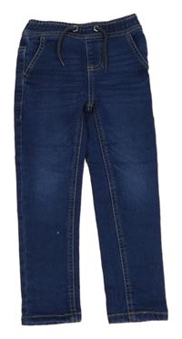 Tmavomodré teplákové skinny rifle Dunnes 