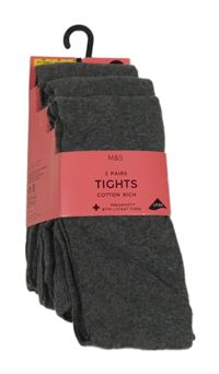 Nové - 3set - 3x sivé pančuchy M&S