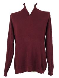 Pánsky vínový sveter s golierikom Kensington