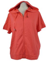 Dámská jahodová propínací mikinová vesta s kapucí Gina Benotti 