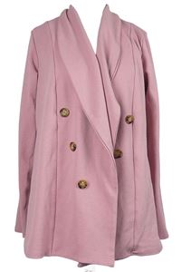 Dámsky ružový blejzer s gombíkmi