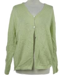 Dámský světlezelený propínací svetr M&S