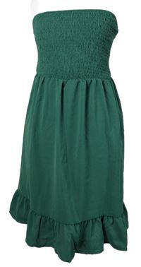 Dámská tmavozelená žabičková šatová tunika Shein 