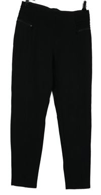 Dámske čierne tregíny s falešnými vreckami C&A