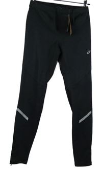 Nové - Dámské černo-šedé běžecké thrmo legíny zn Asics