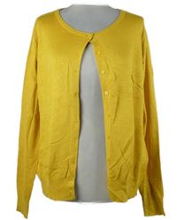 Dámský okrový propínací svetr 