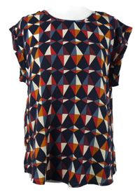 Dámská tmavomodro-barevná vzorovaná halenka Quiz 