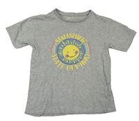Sivé melírované tričko so sluncem Mountain Warehouse