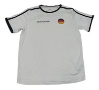 Bielo-čierne športové funkčné tričko s nápisom Crane