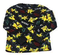 Černá plyšová pyžamová mikina s Pikachu M&S