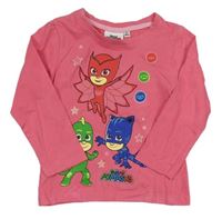 Růžové triko s PJ mask 