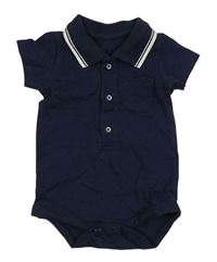Tmavomodré body s límečkem Matalan