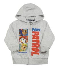 Svetlosivá melírovaná prepínaci mikina s Paw Patrol a kapucňou Nickelodeon