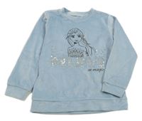 Svetlomodrá plyšová mikina s Elsou George