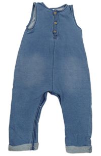 Modrý teplákový overal s knoflíčky Next