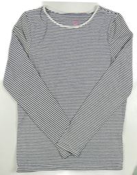 Čierno-biele pruhované tričko H&M