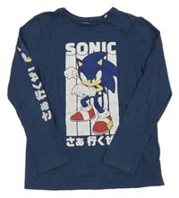 Modré triko se Sonicem 