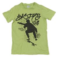 Svetlozelené tričko so skateboardistou Chapter young