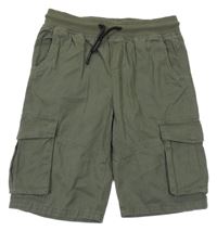 Khaki cargo rifľové kraťasy Chapter young