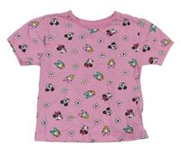 Ružové tričko s Minnie a Daisy Disney