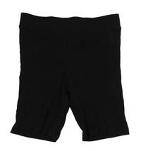 Čierne rebrované elastické kraťasy H&M