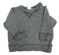 Sivo-čierna melírovaná mikina H&M