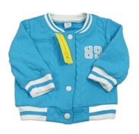 Nové - Modrá baseballová mikina s číslom Shein