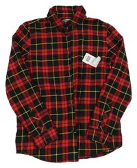 Nové - Červeno-čierno-žltá kockovaná košeľa zn. F&F