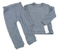 Nové - 2set - Svetlomodré úpletové triko + tepláky George