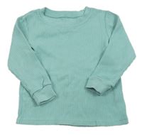 Světlemodrozelené rebrované tričko