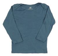 Modrošedé triko H&M